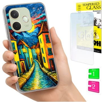 shumee Ovitek za Oppo A5 Pro FOTO zadnja stran grafike umetniško + 9H steklo