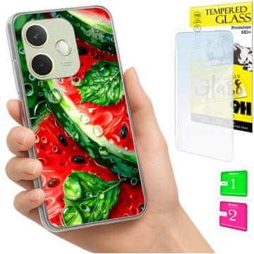 shumee Ovitek za Oppo A5 Pro FOTO na hrbtni strani grafike lubenice + 9H STEKLO