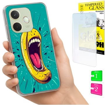 shumee Ovitek za Oppo A5 Pro FOTO zadnja stran grafike banana + 9H steklo