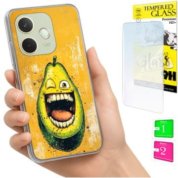 shumee Ovitek za Oppo A5 Pro FOTO zadnja stran grafike Avokado + 9H STEKLO