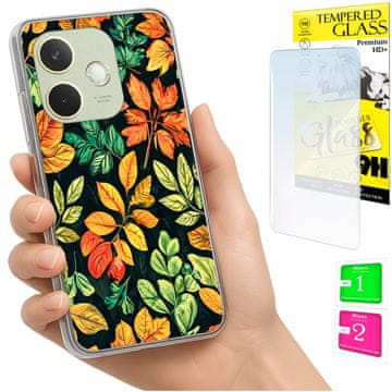 shumee Ovitek za Oppo A5 Pro FOTO zadnja stran grafike listi + 9H STEKLO