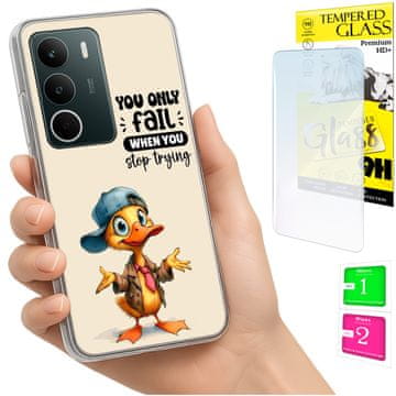 shumee Ovitek za Realme C71 FOTO Hrbtna stran ovitka Grafika Mucek + 9H STEKLO Ovitek za Realme C71 FOTO Hrbtna stran ovitka Grafika Banana + 9H STEKLO