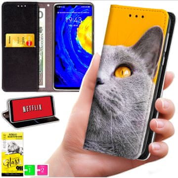 shumee Denarnica za Xiaomi 15T - ovitek BLUEMOON s potiskom + 9H steklo