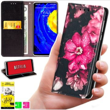 shumee Denarnica za Samsung Galaxy A36 / A56 - ovitek BLUEMOON s potiskom + 9H steklo