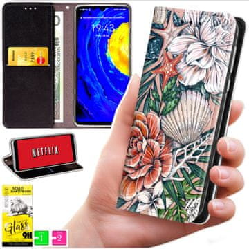 shumee Denarnica za Xiaomi 15T - ovitek BLUEMOON s potiskom + 9H steklo