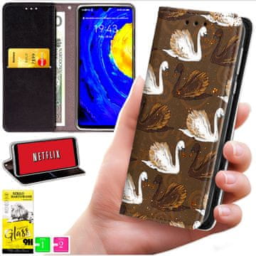 shumee Denarnica za Xiaomi 15T - ovitek BLUEMOON s potiskom + 9H steklo
