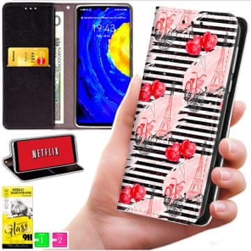 shumee Denarnica za Xiaomi 15T - ovitek BLUEMOON s potiskom + 9H steklo