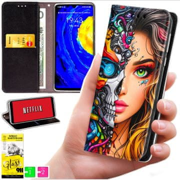 shumee Denarnica za Xiaomi Redmi 15C 5G 173mm / Poco C85 - BLUEMOON ovitek s potiskom + 9H steklo