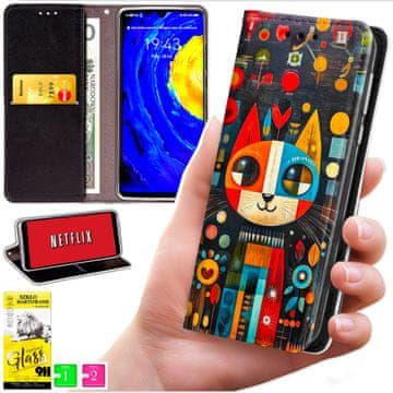 shumee Denarnica za Xiaomi Redmi 15C 5G 173mm / Poco C85 - BLUEMOON ovitek s potiskom + 9H steklo