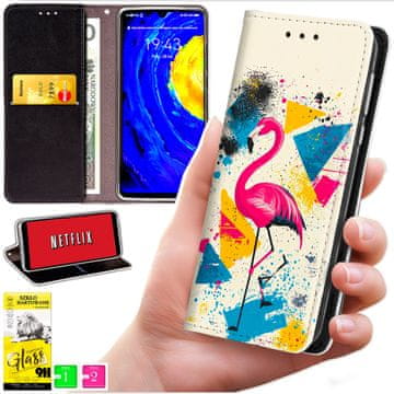 shumee Denarnica za Samsung Galaxy A36 / A56 - ovitek BLUEMOON s potiskom + 9H steklo