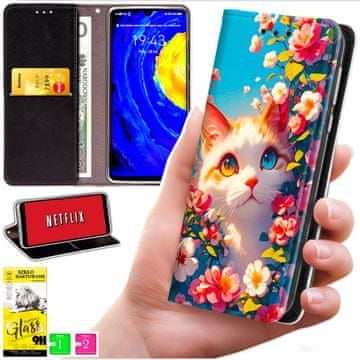 shumee Denarnica za Xiaomi Redmi 15C 5G 173mm / Poco C85 - BLUEMOON ovitek s potiskom + 9H steklo