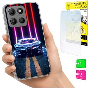 shumee Ovitek za Motorola Moto G15 / G15 Power zadnji ovitek + STEKLO