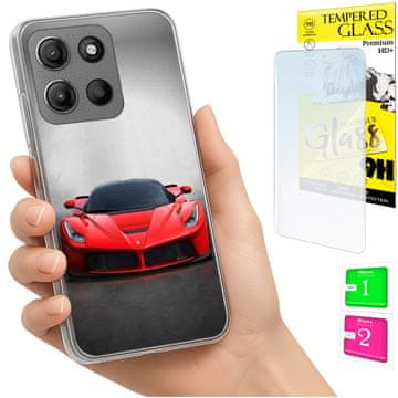 shumee Ovitek za Motorola Moto G15 / G15 Power zadnji ovitek + STEKLO