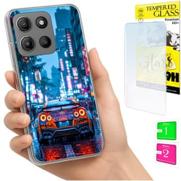shumee Ovitek za Motorola Moto G15 / G15 Power zadnji ovitek + STEKLO