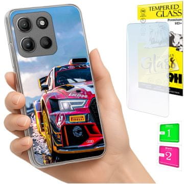shumee Ovitek za Motorola Moto G15 / G15 Power zadnji ovitek + STEKLO