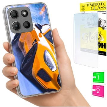 shumee Ovitek za Motorola Moto G15 / G15 Power zadnji ovitek + STEKLO
