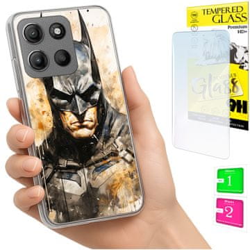 shumee Ovitek za Motorola Moto G15 / G15 Power zadnji ovitek + STEKLO