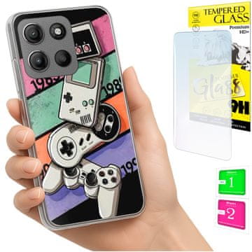 shumee Ovitek za Motorola Moto G15 / G15 Power zadnji ovitek + STEKLO