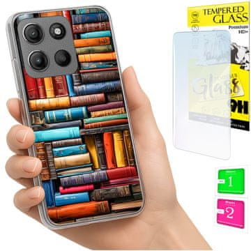 shumee Ovitek za Motorola Moto G15 / G15 Power zadnji ovitek + STEKLO
