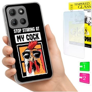 shumee Ovitek za Motorola Moto G15 / G15 Power zadnji ovitek + STEKLO