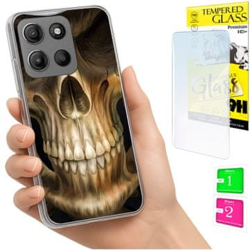 shumee Ovitek za Motorola Moto G15 / G15 Power zadnji ovitek + STEKLO