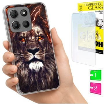 shumee Ovitek za Motorola Moto G15 / G15 Power zadnji ovitek + STEKLO