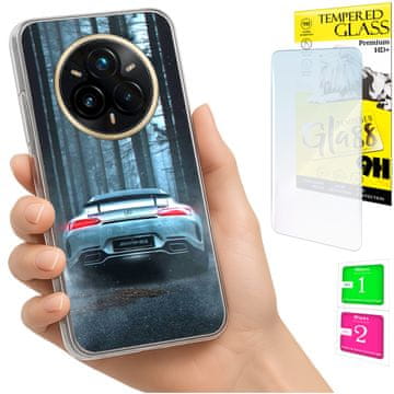shumee Ovitek za Realme 14 Pro+ 5G / 14 Pro Plus 5G zadnji pokrov + 9H steklo