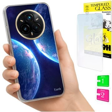 shumee Ovitek za Realme 14 Pro+ 5G / 14 Pro Plus 5G zadnji pokrov + 9H steklo