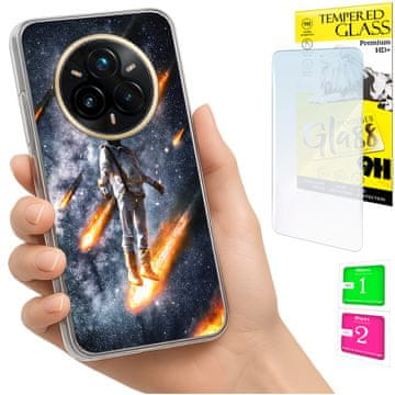 shumee Ovitek za Realme 14 Pro+ 5G / 14 Pro Plus 5G zadnji pokrov + 9H steklo