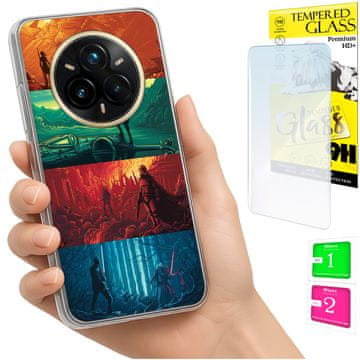 shumee Ovitek za Realme 14 Pro+ 5G / 14 Pro Plus 5G zadnji pokrov + 9H steklo