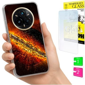 shumee Ovitek za Realme 14 Pro+ 5G / 14 Pro Plus 5G zadnji pokrov + 9H steklo