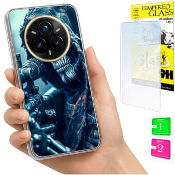 shumee Ovitek za Realme 14 Pro+ 5G / 14 Pro Plus 5G zadnji pokrov + 9H steklo