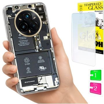 shumee Ovitek za Realme 14 Pro+ 5G / 14 Pro Plus 5G zadnji pokrov + 9H steklo