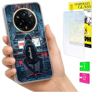 shumee Ovitek za Realme 14 Pro+ 5G / 14 Pro Plus 5G zadnji pokrov + 9H steklo