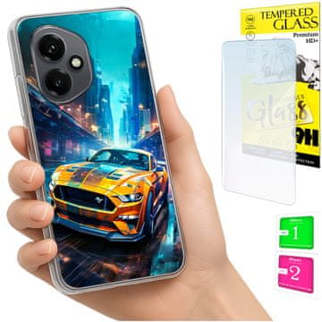 shumee Ovitek za Honor X7d / 400 Smart Housing FOTO ovitek zadnja stran + 9H STEKLO