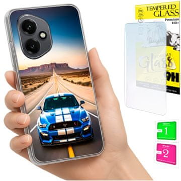 shumee Ovitek za Honor X7d / 400 Smart Housing FOTO ovitek zadnja stran + 9H STEKLO