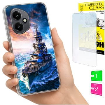 shumee Ovitek za Honor X7d / 400 Smart Housing FOTO ovitek zadnja stran + 9H STEKLO