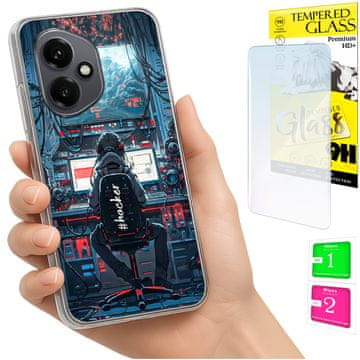 shumee Ovitek za Honor X7d / 400 Smart Housing FOTO ovitek zadnja stran + 9H STEKLO