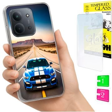 shumee Ovitek za Xiaomi Redmi 15C 4G 171 mm ohišje FOTO ovitek zadnja stran 9H STEKLO