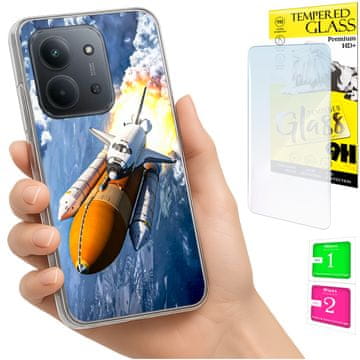 shumee Ovitek za Xiaomi Redmi 15C 4G 171 mm ohišje FOTO ovitek zadnja stran 9H STEKLO