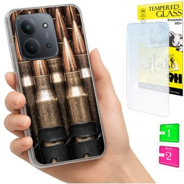 shumee Ovitek za Xiaomi Redmi 15C 4G 171 mm ohišje FOTO ovitek zadnja stran 9H STEKLO