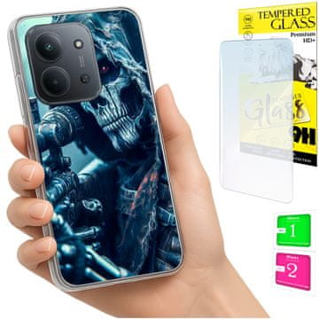 shumee Ovitek za Xiaomi Redmi 15C 4G 171 mm ohišje FOTO ovitek zadnja stran 9H STEKLO