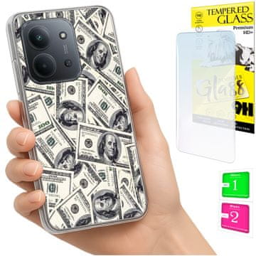 shumee Ovitek za Xiaomi Redmi 15C 4G 171 mm ohišje FOTO ovitek zadnja stran 9H STEKLO