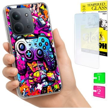 shumee Ovitek za Xiaomi Redmi 15C 4G 171 mm ohišje FOTO ovitek zadnja stran 9H STEKLO