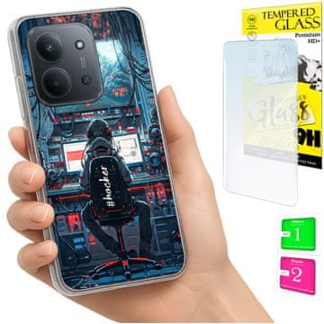 shumee Ovitek za Xiaomi Redmi 15C 4G 171 mm ohišje FOTO ovitek zadnja stran 9H STEKLO