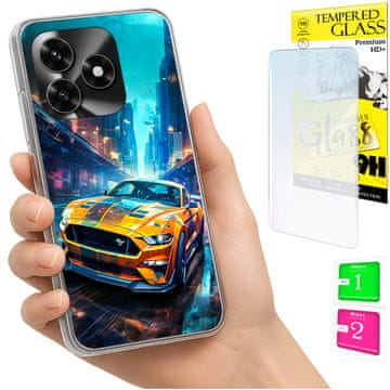 shumee Ovitek za Honor X5C Plus / X5C 4G FOTO ovitek + 9H STEKLO