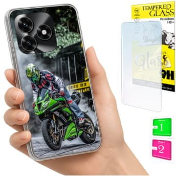 shumee Ovitek za Honor X5C Plus / X5C 4G FOTO ovitek + 9H STEKLO