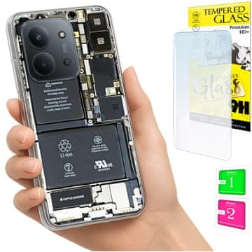 shumee Ovitek za Xiaomi Redmi 15C 5G 173mm / Poco C85 Zadnji ovitek STEKLO