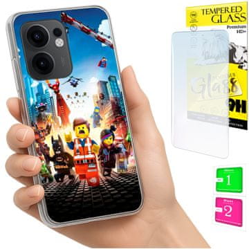 shumee Ovitek za Oppo Reno 13F 5G / 13 FS 5G ohišje, zadnji pokrov + STEKLO