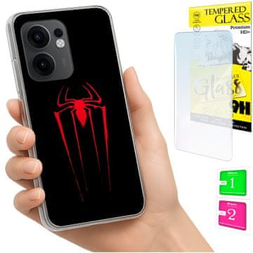 shumee Ovitek za Oppo Reno 13F 5G / 13 FS 5G ohišje, zadnji pokrov + STEKLO